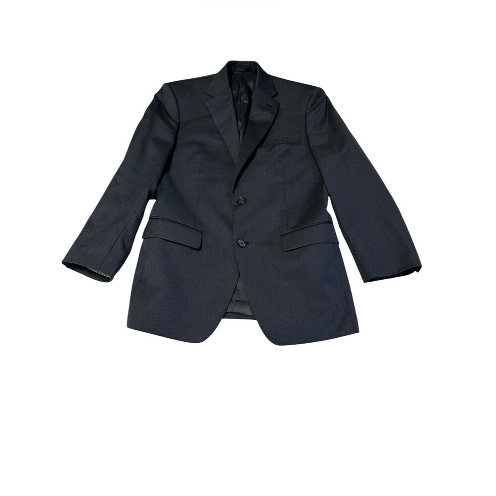 Lauren Ralph Lauren 38R Suit 33x29 Dark Gray Pinstripe Wool 2 Piece Mens
